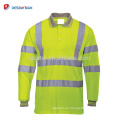Camisa de trabajo de seguridad de manga larga y alta visibilidad Ropa de trabajo transpirable Camiseta reflectante de seguridad Camiseta de polo de seguridad